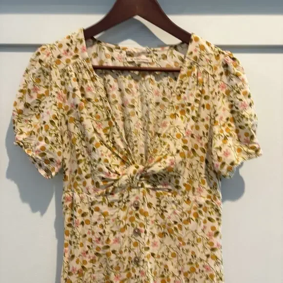 Urban Outfitters M Bloom Dainty Smocked‎ Minidress Sundress Feminine Low Cut - Picture 7 of 16